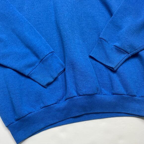 Vintage 90s fruit of the loom basic crewneck blue XL - Picture 3 of 4
